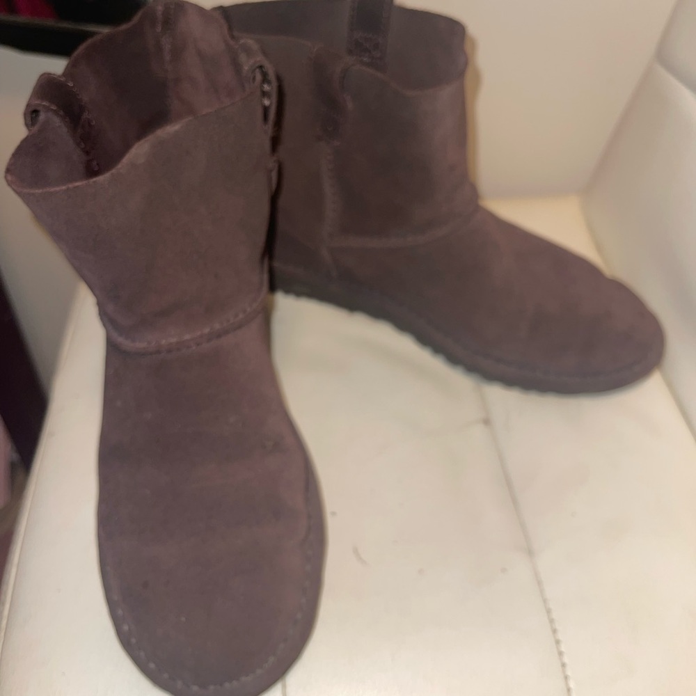 UGG Chocolate Brown Stout Mini Boots